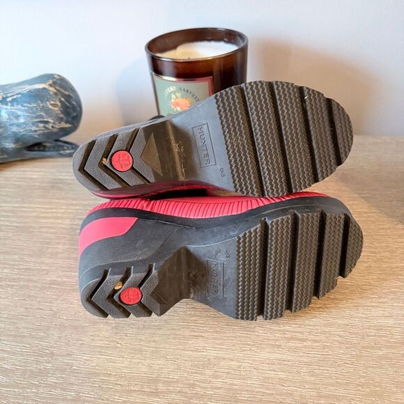 Hunter Wedge Wellington Rain Boots in Red/Black Size UK5 / US 7 - Picture 6 of 6